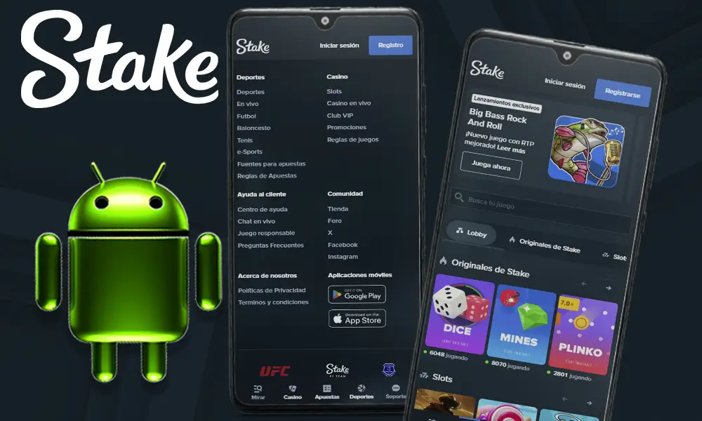 Aplicación móvil Stake para Android