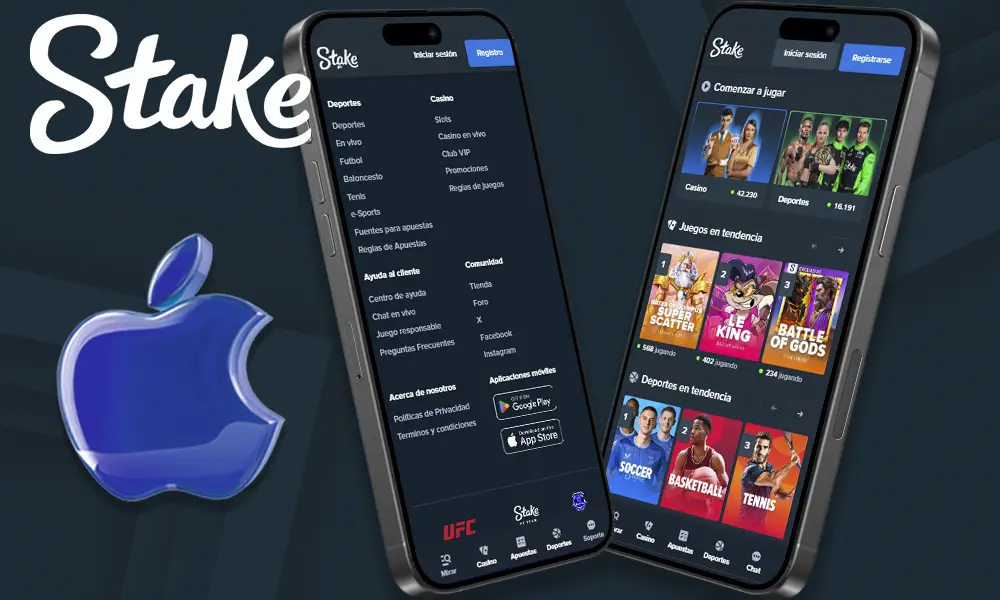 Aplicación móvil Stake para iOS